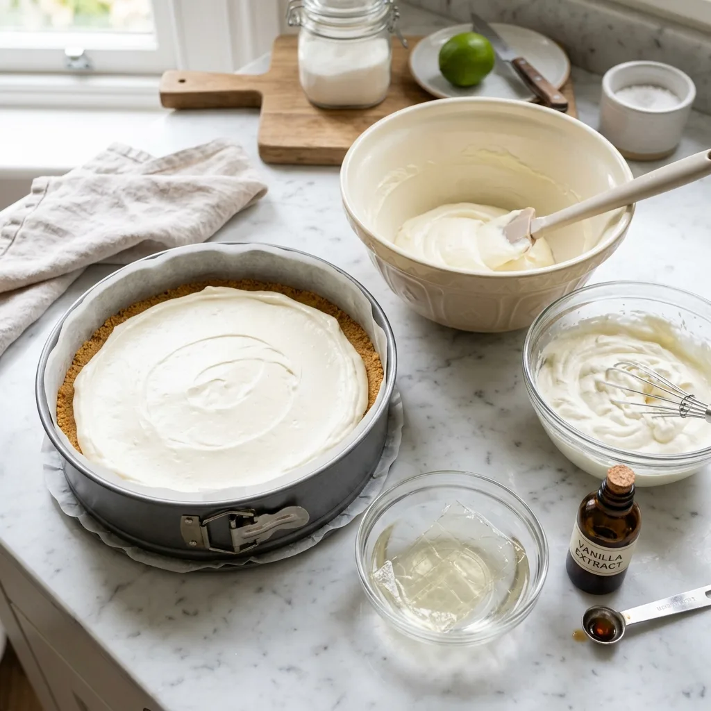 Erdbeertorte ohne Backen 10 Cream cheese filling 202604122352