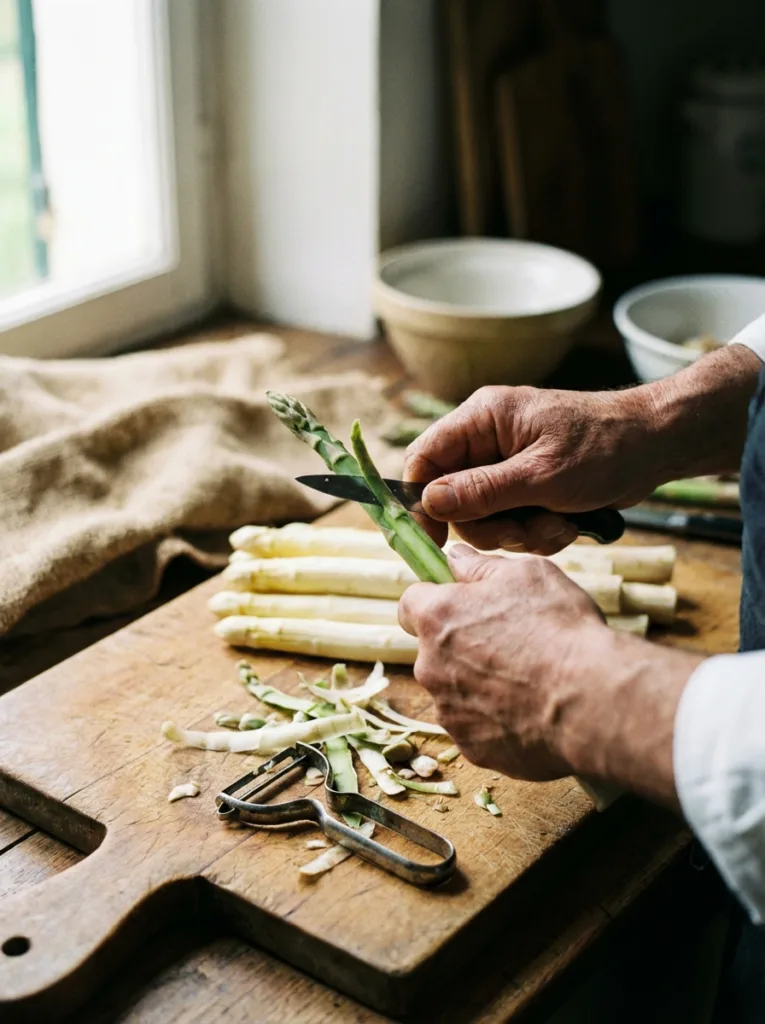 Spargelgenuss 9 Hands trimming fresh 202604080221