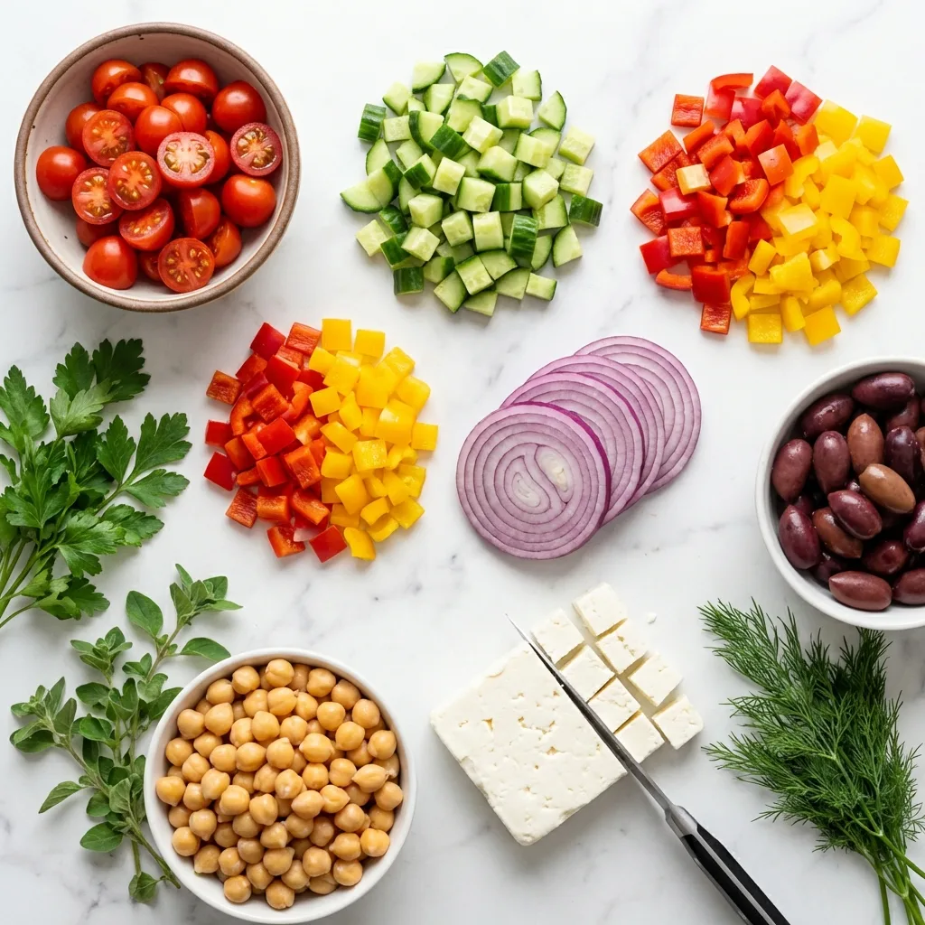 Mediterraner Salat zum Grillen 9 Mediterranean salad ingredients 202604142022
