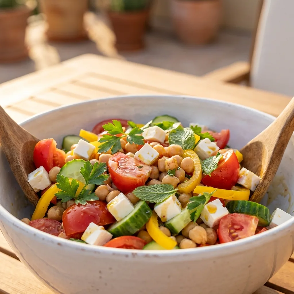 Mediterraner Salat zum Grillen 11 Salad ingredients being 202604142022