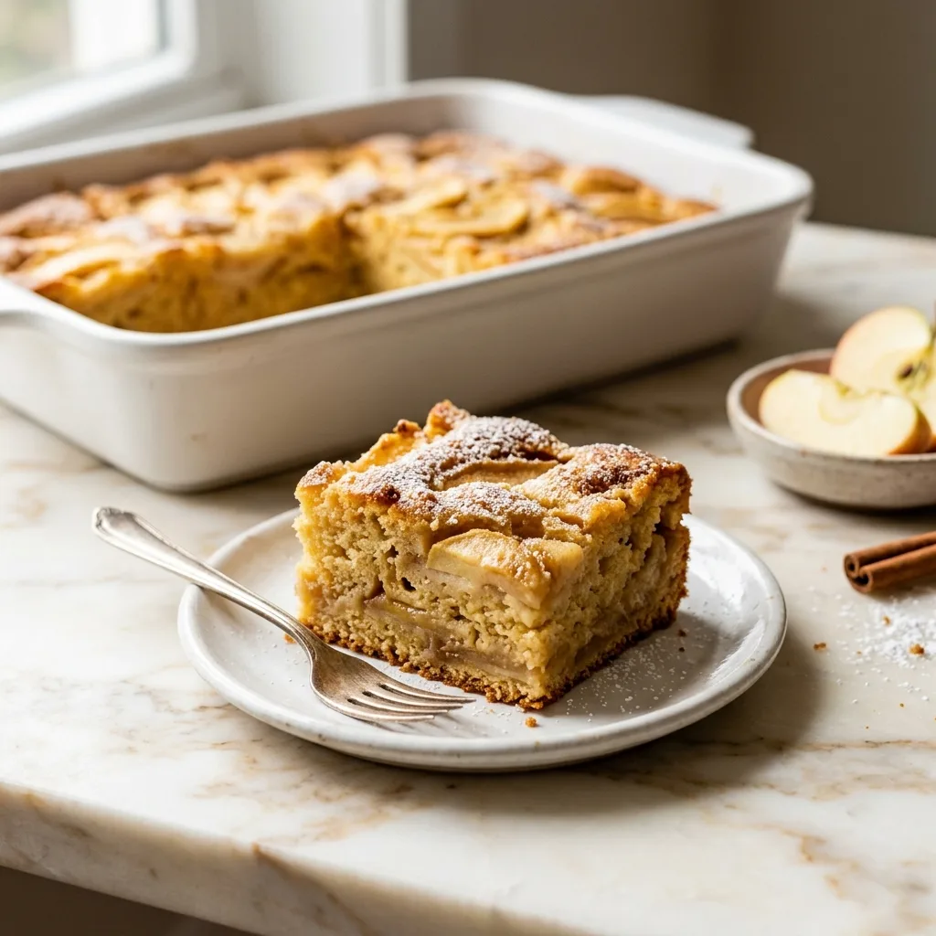 Kuchen Rezepte: Die besten einfachen Ideen zum Nachbacken 11 Apple sheet cake on plate 202605050022 1