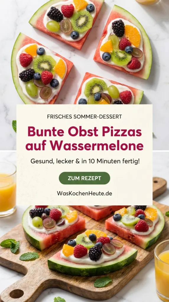 Obstpizza Wassermelone – Bunte Obst Pizzas auf Wassermelone 5 Bunte Obst Pizzas Wassermelone 202605161653