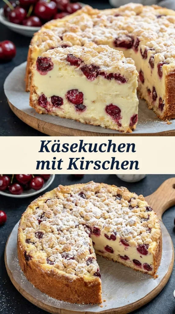 Käsekuchen mit Kirschen – cremiger Quarkkuchen mit Sauerkirschen 5 Generate new pin image 202605101825 1