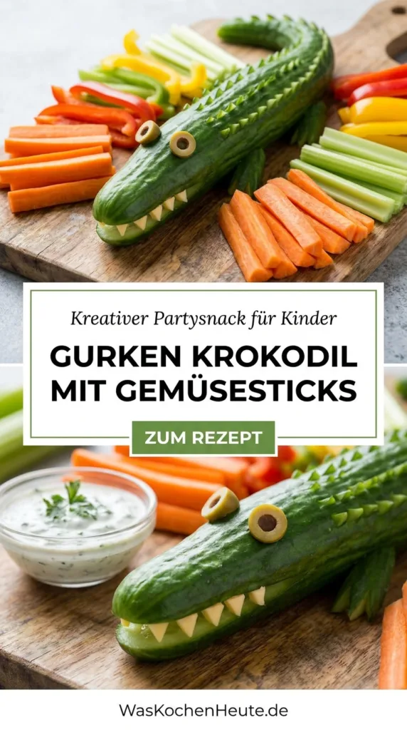 Gurken Krokodil mit Gemuesesticks 202605161748