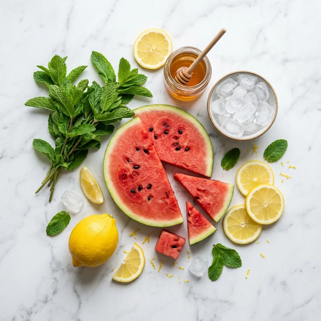 Sommer Getränke: 7 erfrischende Rezepte für heiße Tage 9 Raw ingredients for watermelon l… 202605041840