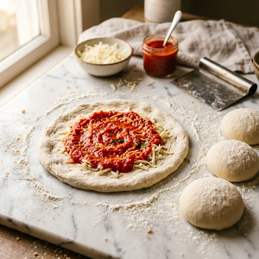 Leckere Pizza Bällchen Rezepte – Käsig, Knusprig & In 30 Minuten Fertig 10 Raw pizza dough with filling 202605062310
